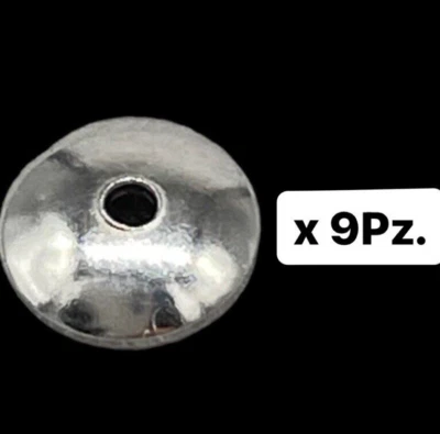 9 Pezzi Dischi dischetti raccordo cappucci coppette semilavorato di argento 925. - Immagine 1 di 4