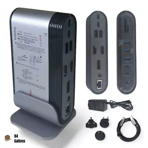 BASEUS BS-OH152 Docking Station Portatile 17 in 1 3 Monitor 4K HDMI+DP 1000Mbps - Foto 1 di 14
