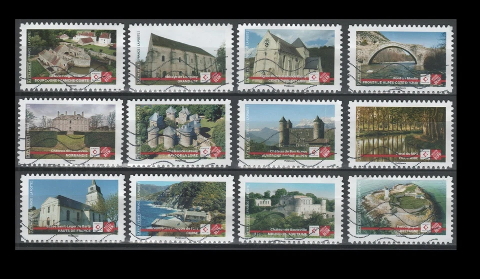 FRN 6999-7008 French Architectural Heritage (12 USED STAMPS, 2019) - Image 1 of 1