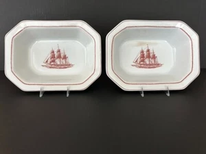 Wedgwood Flying Cloud Rectangular Vegetable Serving Bowls (set of two) Nautical  - Picture 1 of 10