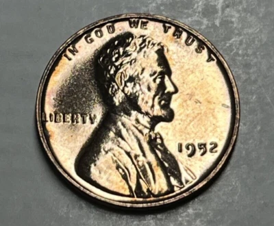 1952-P Gem Proof Lincoln Wheat Cent 1c Penny - Old U.S. Coins - Image 1 of 2