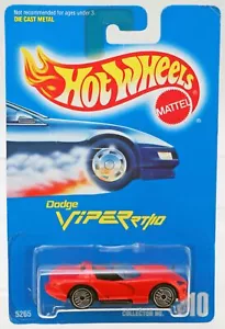 Hot Wheels Dodge Viper RT/10 #5265 Never Removed from Package 1991 Red UH 1:64 - Picture 1 of 4