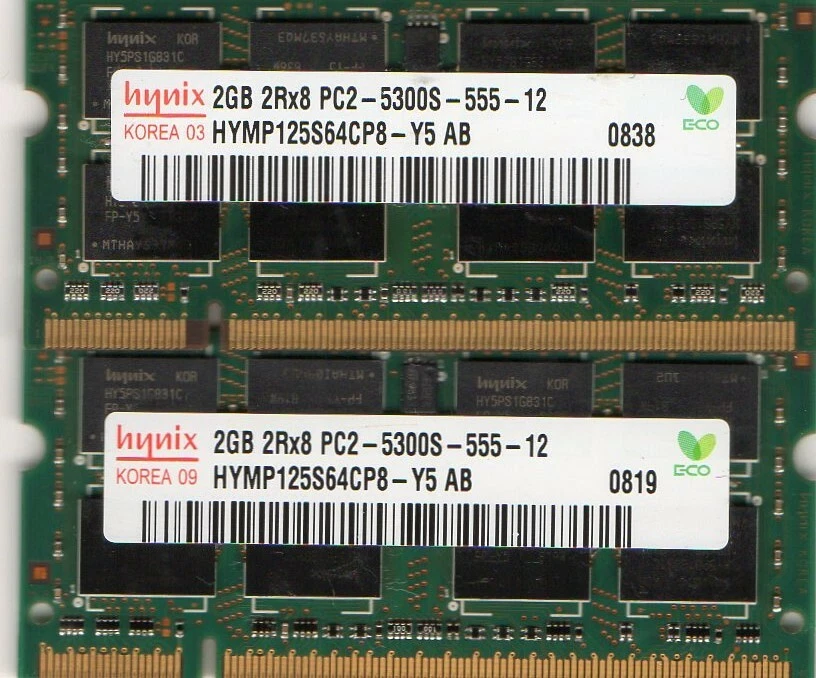 4GB 2x 2GB Kit Apple iMac 2.4GHz  Core 2  PC2-5300 667MHz DDR2 Laptop RAM Memory - Image 1 of 1