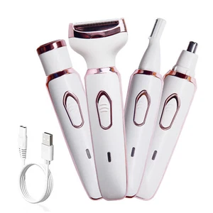 4-in-1 Electric Razors for Women Ladies Bikini Area Shaver Multifunction Trimmer - Picture 1 of 13