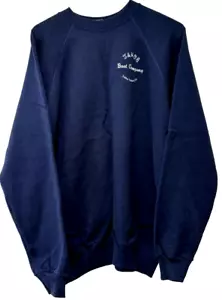 Vintage 1990s Lake Tahoe Boat Company Navy Blue Double-Sided Sweatshirt, SZ XL - Picture 1 of 6