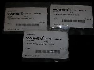3 Packs of 100 VWR Scientific 58947-140 Magnetic Stir Bars ½ x ⅛" (300 in total)
