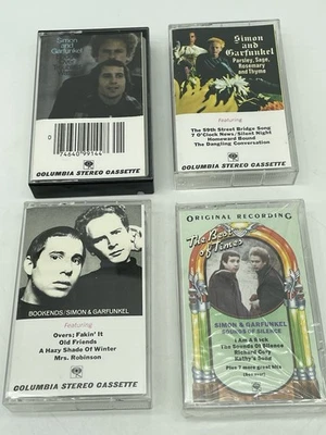 SIMON AND GARFUNKEL 4 Cassette Tape Lot Folk Rock Bookends Best Of Times Etc EUC Foto 1 de 4