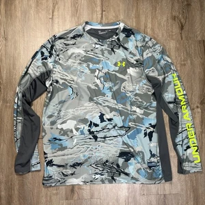 Under Armour Men's Iso-chill Shorebreak Camo XL Long Sleeve Fishing Wicking - Picture 1 of 7