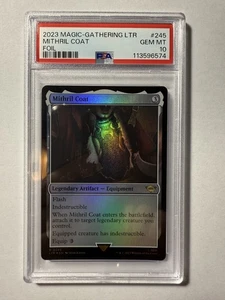 Cappotto Mithril FOIL MTG LTR (Il Signore degli Anelli) PSA 10 GEM MINT - Foto 1 di 3