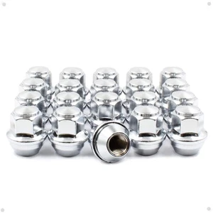 M12 x 1.5 Chrome Lug Nuts 60 Degree Conical Taper 1 Piece for Ford Vehicles - Picture 1 of 7