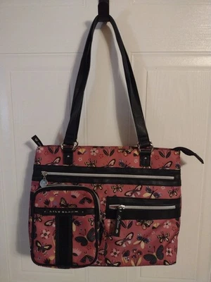 Lily Bloom Landon Satchel Butterfly Meadow Shoulder Purse Bag Tote Spacious  - Image 1 of 4