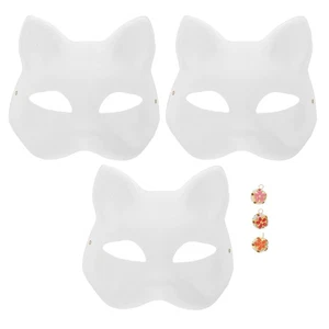 3 zestawy Maska Twarz Historia Dziecko Diy Maskarada Maski Zwierzę Dekoracja - Zdjęcie 1 z 12