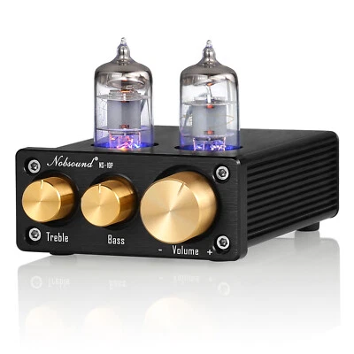 Nobsound NS-10P Mini Vacuum Tube Preamp HiFi Stereo Preamp Amplifier Treble Bass - Image 1 of 4