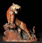 China Purple Bronze Gold Carving Zodiac Year Animal Tiger Tigre Animal Sculpture