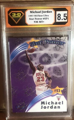 Michael Jordan STAR POWER #23 Fleer 1 de 20 SP- 3-D GRADO 8.5 ¡Con SUBGRADOS! Foto 1 de 2