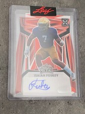 ISAIAH FOSKEY 2023 LEAF METAL DRAFT RED ACETATE PRINTING PROOF AUTO #1/1, SEALED