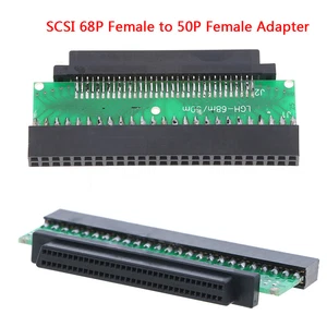 SCSI HD 68 pin to IDC 50 pin adapter card SCSI 68-50 female-female EC3C - Picture 1 of 8