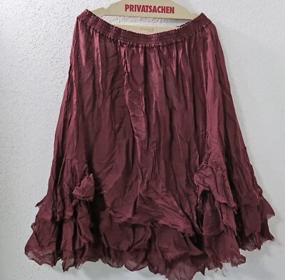 PRIVATSACHEN Rock STILWALD 46-48-50 (3) Ramie +fransige Volants 'hildegard' - Bild 1 von 3