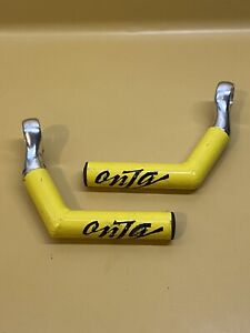 Vintage Yellow Onza CWA  Aluminum Mountain Bike Bar Ends MTB