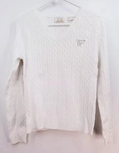 Suéter de golf EP PRO de algodón suave con cuello en V, para mujer talla S, blanco, NUEVO, FL3113 - Imagen 1 de 11