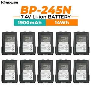 10PC 7,4V 1900mAh ICOM BP-245H BP-245N Akumulator litowo-jonowy do Icom IC-M71 IC-M72 M73 - Zdjęcie 1 z 12