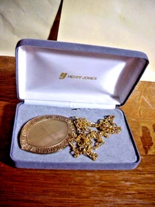 UNIVERSITY of SCRANTON PENNSYLVANIA 1888 Gold Filled MEDAL & CHAIN signed HJ - Picture 1 of 5