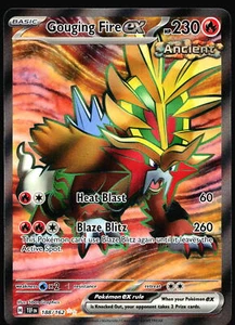 Gouging Fire ex SV05: Temporal Forces #188/162 Ultra Rare Pokemon Card T1-513 - Picture 1 of 2