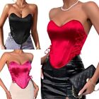 Elegant Corset Tops Womens Strapless Tube Tops Bustier Crop Top Club Party Tops