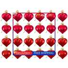24pcs Christmas Love Balls, Shatterproof Assorted Pendant For Holiday Decoration