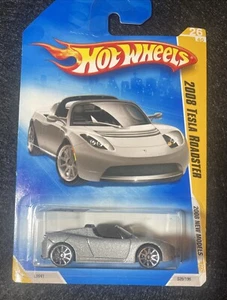Hot Wheels 2008 New Models Tesla Roadster Silver #26 - Picture 1 of 4