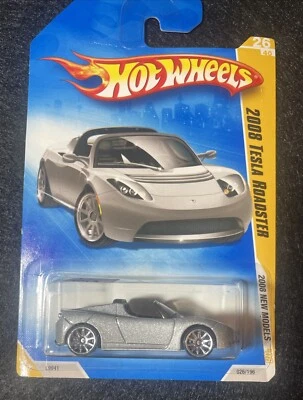Hot Wheels 2008 New Models Tesla Roadster Silver #26 - Image 1 of 4
