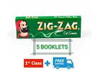 Zig Zag Green Standard Cut Corners Rolling Papers 5 - 100 Booklets