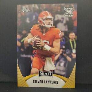 2021 Leaf Draft - Gold #01 Trevor Lawrence (RC)