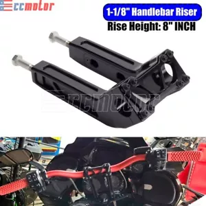 8" Pullback Handlebar Riser Club Style For Harley Dyna Softail 1 1/8" Clamp Bar - Picture 1 of 12