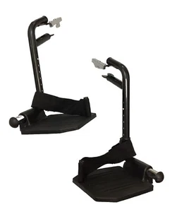 Fußstütze Beinstütze für Rollstuhl Toilettenstuhl, höhenverstellbar, schwarz ,,# - Bild 1 von 4