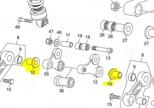 SCORPA SHERCO ELECTRIC MOTION TRIALS DOG BONE LINKAGE BUSH GENUINE PART C171 - Picture 1 of 2