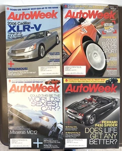 Auto Week Magazines April 2005 (4 Issues)  Cadillac,Maserati MC12, Ferrari F430, - Picture 1 of 22