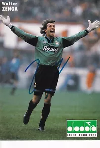 Walter Zenga - Inter Milano - cartolina grande - firmata originale - Foto 1 di 1