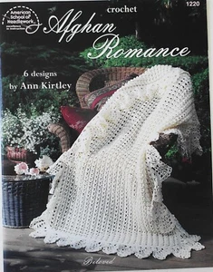 American School of Needlework Afghan Romance Ann Kirtley 6 Designs Crochet Book - Picture 1 of 6