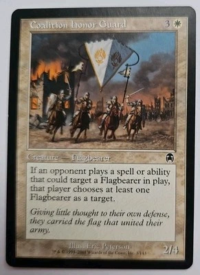 MTG Magic The Gathering Card Coalition Donor Guard Creature Flagbearer White  - Image 1 of 2