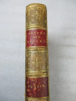 1898 Sesame and Lilies - Three Lectures by John Ruskin - Fine Leather Binding - Image 1 of 4