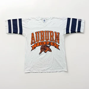 Vintage Auburn Tigers Shirt Herren M Logo 7 Jersey gestreift 80s NCAA SEC War Eagle - Bild 1 von 9