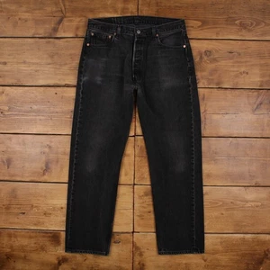 Jeans vintage Levis 501 36 x 32 años 90 lavado oscuro recto negro rojo lengüeta denim - Imagen 1 de 9
