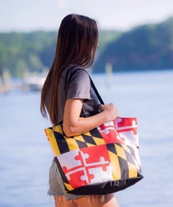 Maryland Flag Large Tote Bag NEW Fast Free Ship - Picture 1 of 5