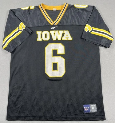Винтажная футболка Reebok Iowa Hawkeyes Football Тима Дуайта No6 сделано в США размер XL - Изображение 1 из 4