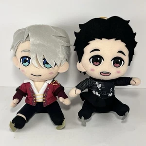 Yuri On Ice Plush Doll Set Of 2- Yuri & Victor Sitting 8” Great Eastern - Picture 1 of 8