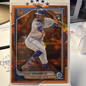 Ronny Mauricio 2024 Rookie Card Bowman Chrome Sapphire Orange /25 Mets RC SSP - Bild 1 von 6