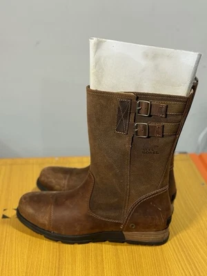 Botas Sorel Para Mujer 11 Major Pull On Motociclista Marrón Hebilla Cómodas Informales NL2166-242 Foto 1 de 4
