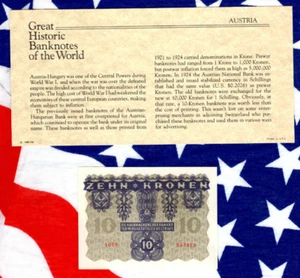 Tolle historische Banknoten ÖSTERREICH 1922 10 Kronen P-75 UNC 553853 - Bild 1 von 3