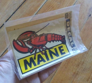 Vintage MAINE State Travel Vacationland Lobster Decal Sticker - Picture 1 of 6